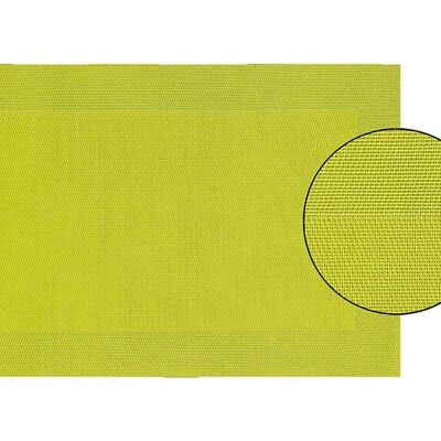 Mantel individual de plástico verde limón, 45 x 30 cm