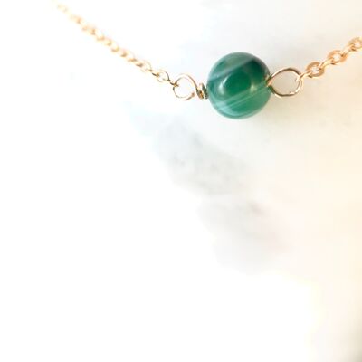 Bracelet lien Agate Verte