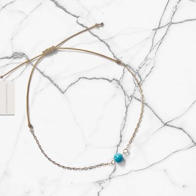 Bracciale a maglie di apatite blu