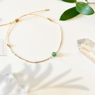 Aventurine link bracelet