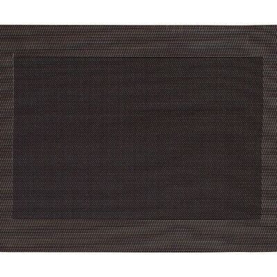 Mantel individual de plástico de color marrón oscuro, 45 x 30 cm