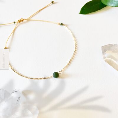 Emerald link bracelet