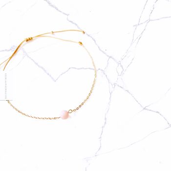 Bracelet lien Opale Rose