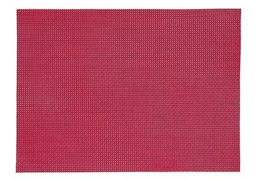 Tischset in rot aus Kunststoff, B45 x H30 cm