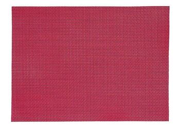 Set de table rouge en plastique, L45 x H30 cm