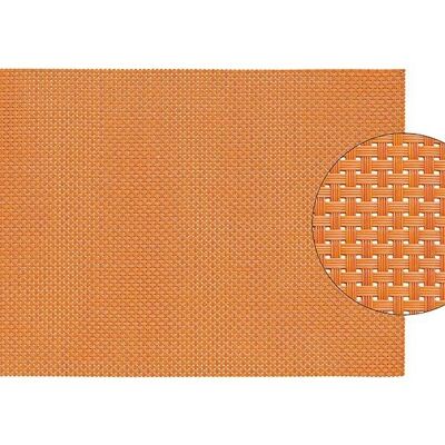Mantel individual naranja de plástico, 45 x 30 cm. De ancho