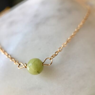 Jade link bracelet