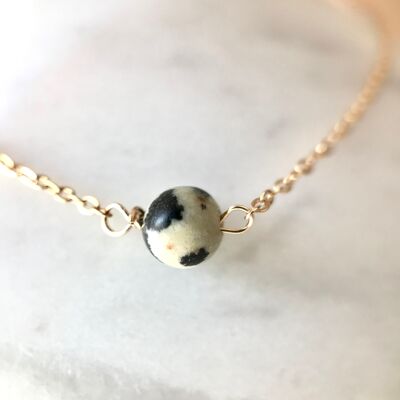 Dalmatian Jasper link bracelet