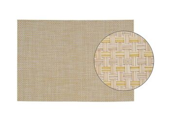 Set de table en plastique, beige grossier, (L/H) 45x30 cm