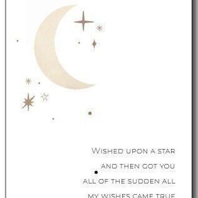 tarjeta de felicitación | Deseado sobre una estrella