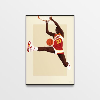 Poster "Dominique Wilkins" - A4 e 30x40 cm