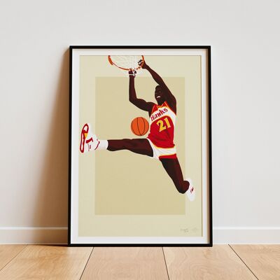 Poster "Dominique Wilkins" - A4 & 30x40cm