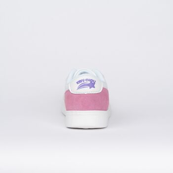 Basket Enfant Modèle Usual Blanc/Rose 6