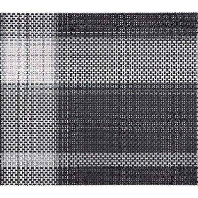 Mantel individual de 70% PVC 30% poliéster de plástico negro, blanco (An / Al) 45x30cm