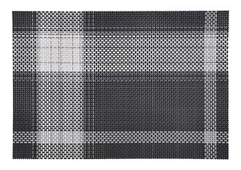 Set de table en 70% PVC 30% polyester en plastique noir, blanc (L / H) 45x30cm