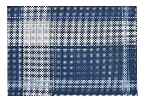 Platzset aus 70% PVC 30% Polyester aus Kunststoff Blau, weiß (B/H) 45x30cm