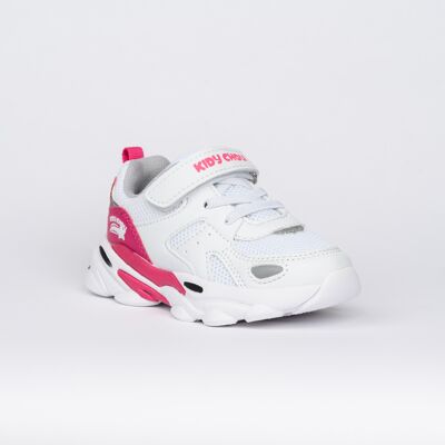 Sneaker da bambino Run Bianco/Fucsia