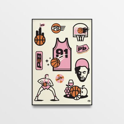 Poster "PB Basket" - A4 & 30x40cm