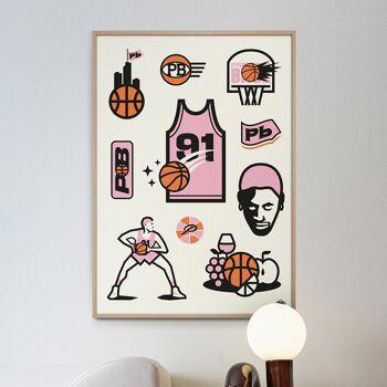 Affiche "PB Basket-Ball" - A4 & 30x40cm 3