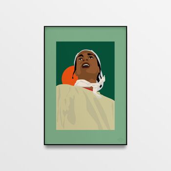 Affiche "ASAP Rocky Blue" - A4 & 30x40cm 1