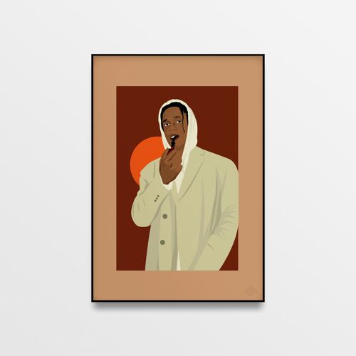 Affiche "ASAP Rocky Brown" - A4 & 30x40cm