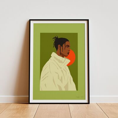 Poster "ASAP Rocky Green" - A4 & 30x40cm