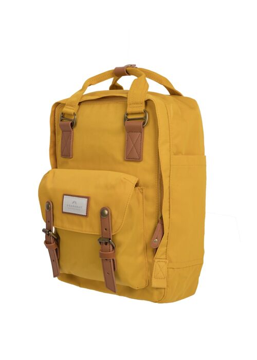 MACAROON UNI (tons unis vert et jaune) - sac à dos 16 litres pour ordinateur 14 pouces maximum - sac étudiant