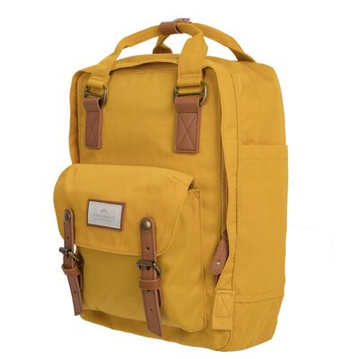 MACAROON UNI (solid green and yellow tones) - 16 liter backpack for a computer up to 14 inches - student bag