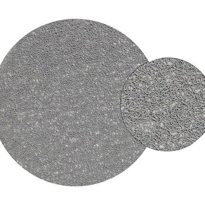 Placemat in gray made of plastic, 38 cm