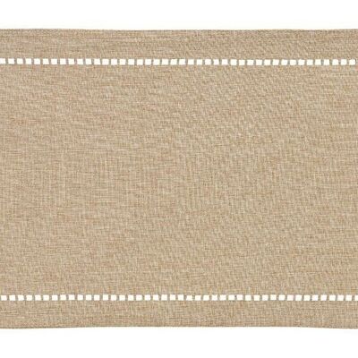 Tovaglietta in tessuto 70% lino, 30% poliestere beige (L/A) 45x30 cm