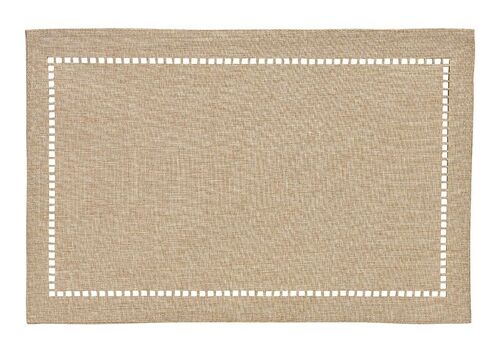 Tischset aus Textil 70% Leinen, 30% Polyester Beige (B/H) 45x30cm