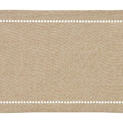 Mantel individual de textil 70% lino, 30% poliéster beige (an/al) 45x30cm