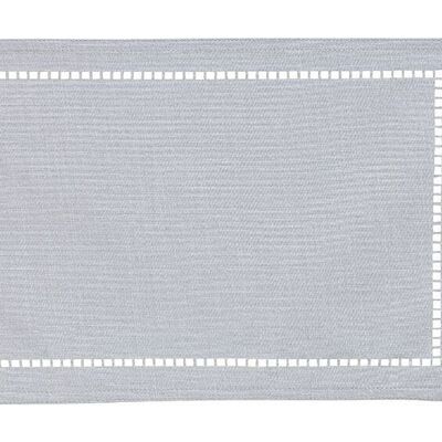Set de table en textile 70% lin, 30% polyester gris clair (L/H) 45x30cm