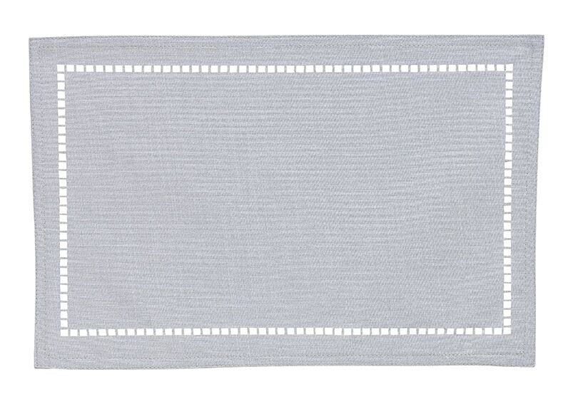 Tovaglietta in tessuto 70% lino, 30% poliestere grigio chiaro (L/A) 45x30 cm