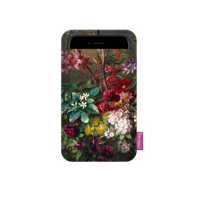 Custodia Smartphone-Blumenstrauß in Feltro Antracite Bertoni