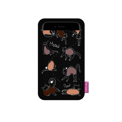 Custodia Smartphone Cat Game In Feltro Antracite Bertoni