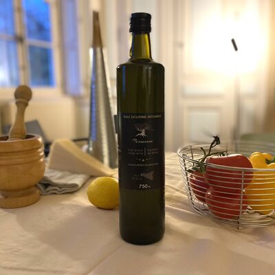 Huile d'olive vierge extra 75cl - variété Nocellara del Belice, dernière récolte Octubre 2022