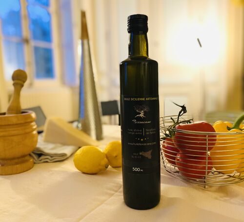 Huile d'olive vierge extra 50cl - Variété Nocellara del Belice, dernière récolte Octobre 2022