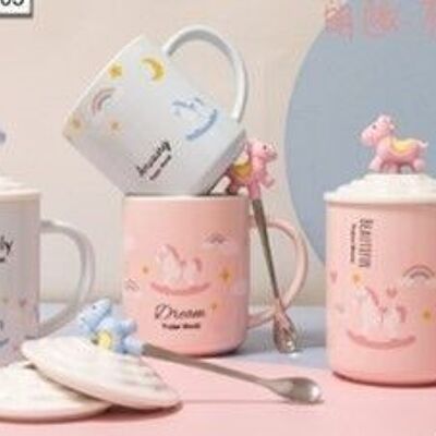 Taza de cerámica unicornio