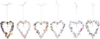 CINTRES DÉCORATIFS "COEUR" LOT DE 6 (3495)