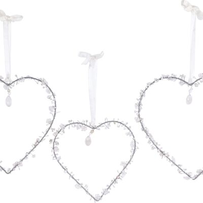 GRUCCIA DECORATIVA "CUORE" SET 3 PEZZI (3500)