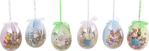 OSTEREIER"EASTER GREETINGS" 6 TEILIGES SET (3558)