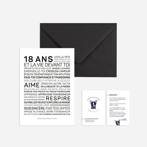 Affiche format mini 18 ans - version femme