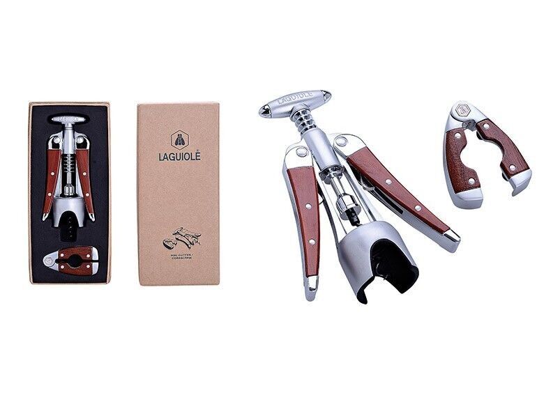 Cavatappi Cutter Laguiole in acciaio, 2 parti