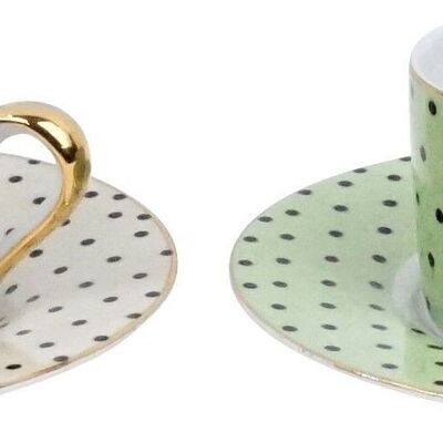 ESPRESSO CUPS WITH PLATE "MAXIM" 4 PIECES SET (3985)