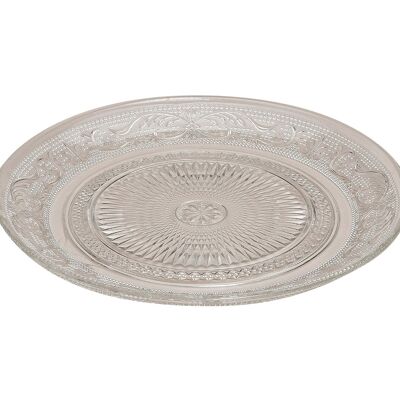 Piatto decorativo barocco in vetro, larghezza 18 cm