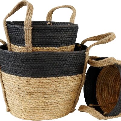 HANDLE BASKETS "NAXOS" 3 PIECES SET (9865)