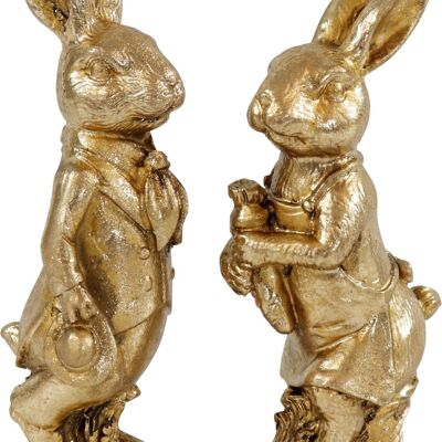 GOLD BUNNIES "NOSTALGIA" 2 PIECES SET (6535)