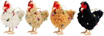 ENSEMBLE DE 4 PIÈCES FIGURINES "POULET" (6558)