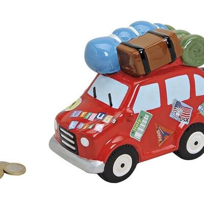 Ceramic travel car money box. W19 x D9 x H14 cm
